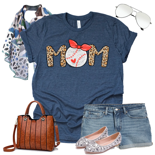 Baseball Mom Bow