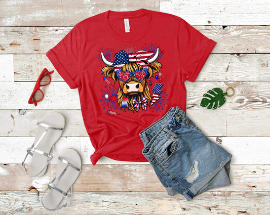 Fourth of July Highland Cow