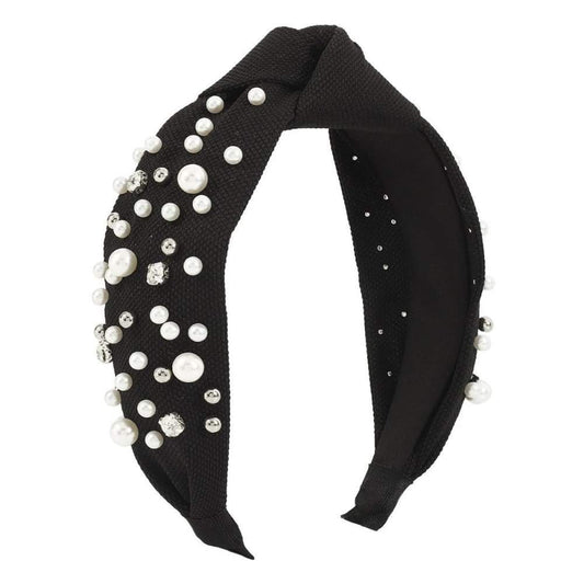 Black Pearl & Rhinestone Headband